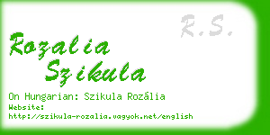 rozalia szikula business card